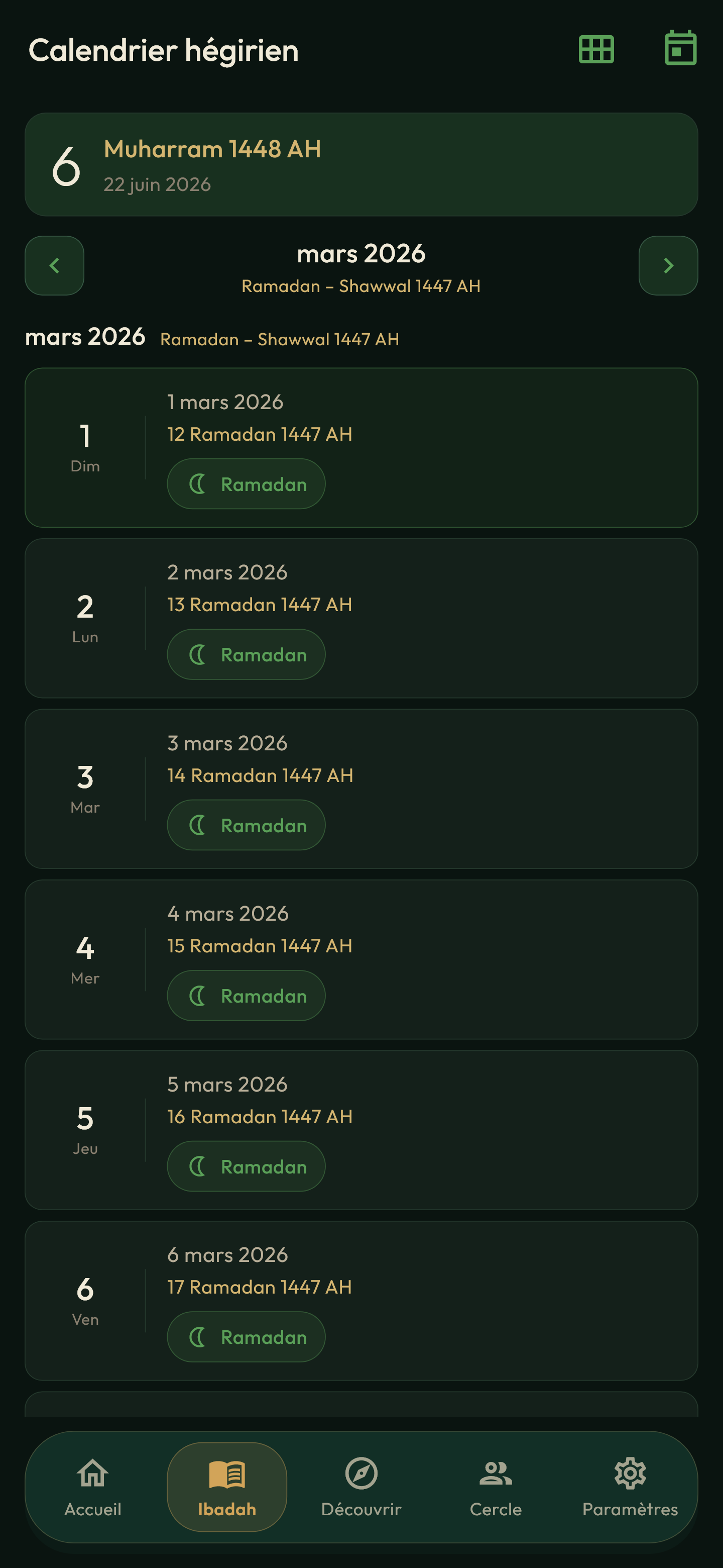 Calendar
