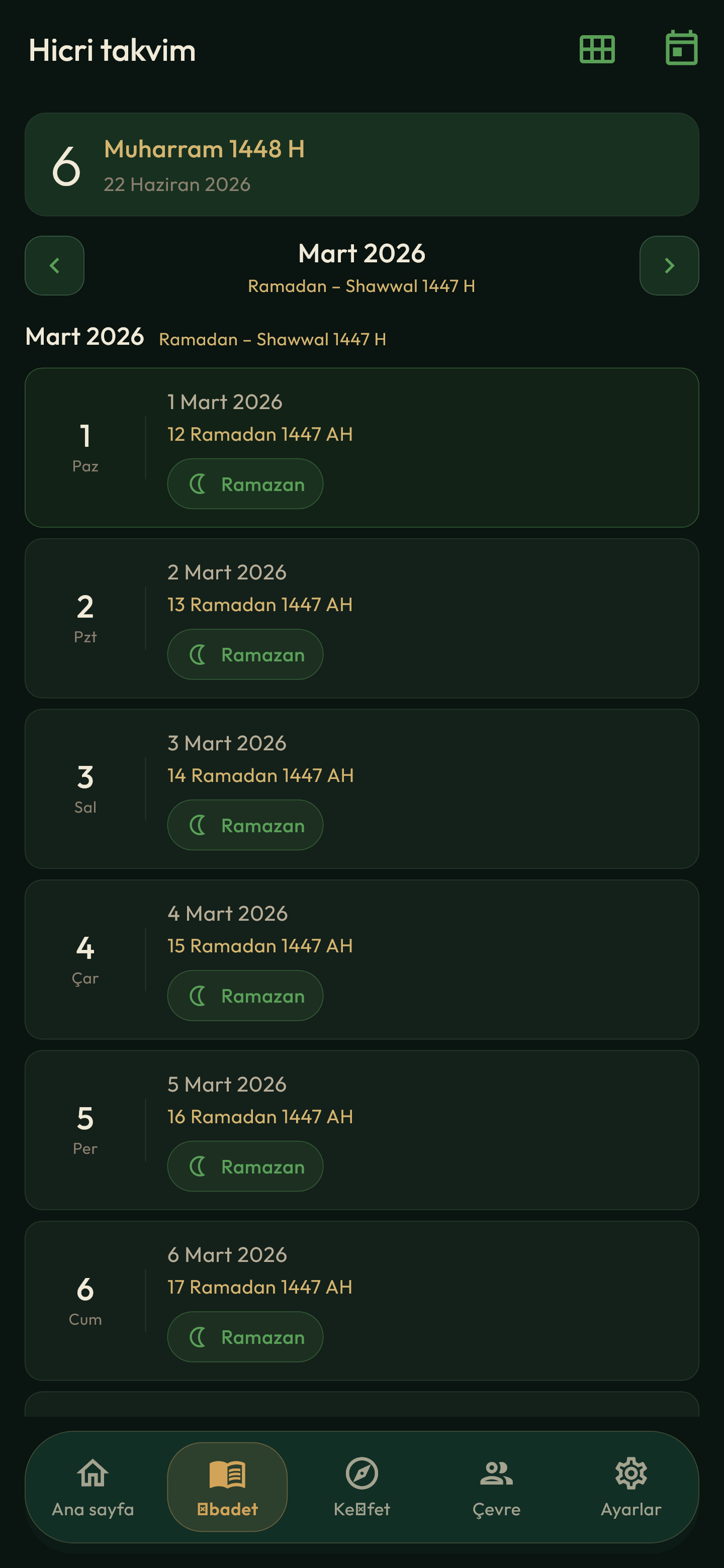 Calendar