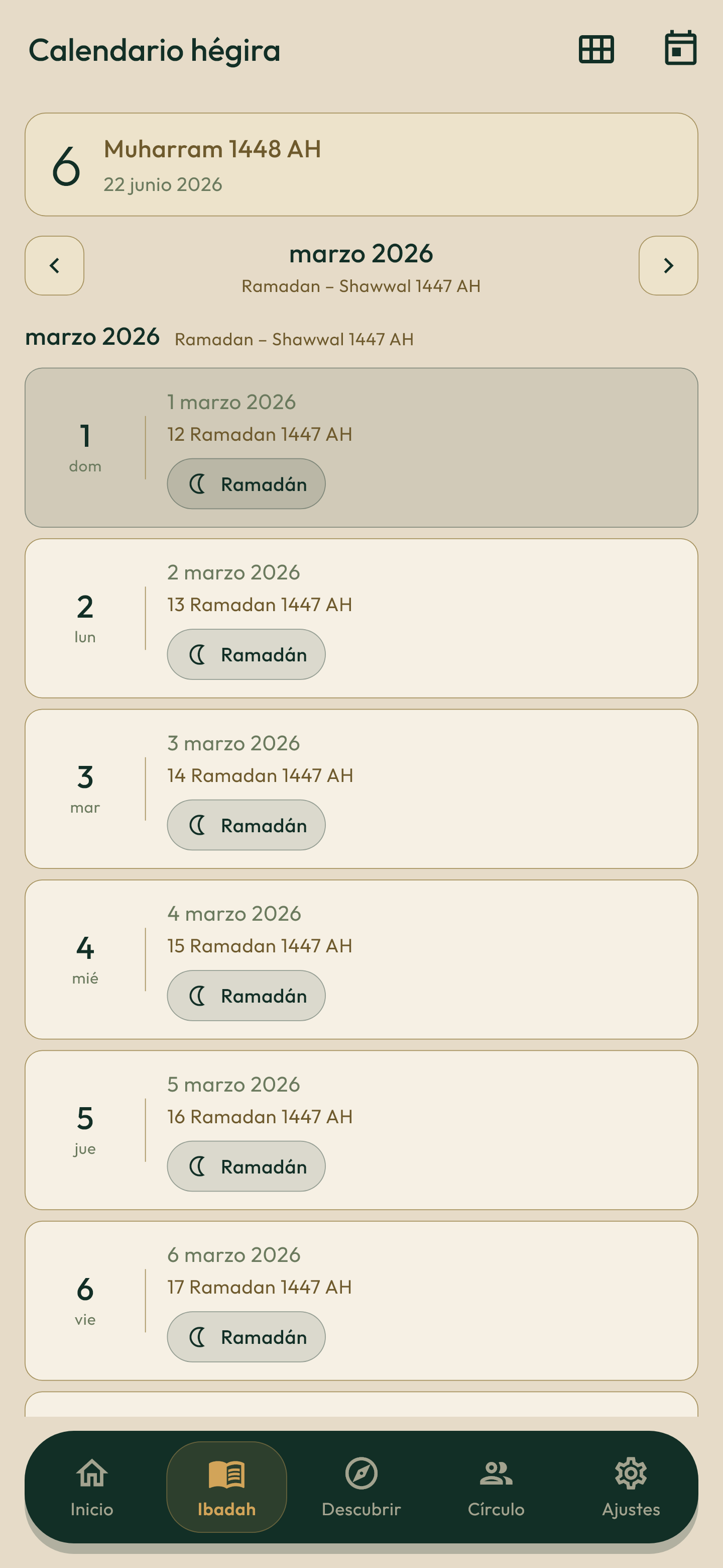 Calendar