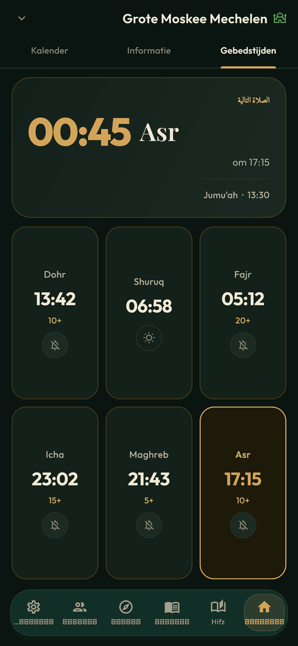 Prayer times & adhan