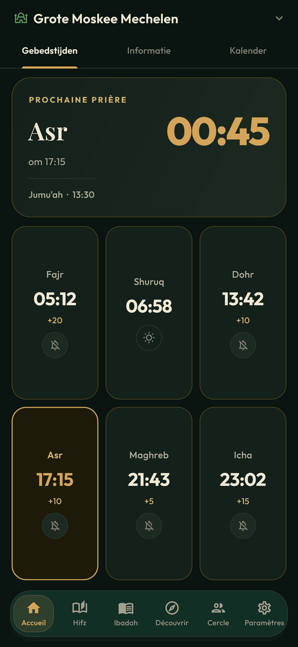 Prayer times & adhan