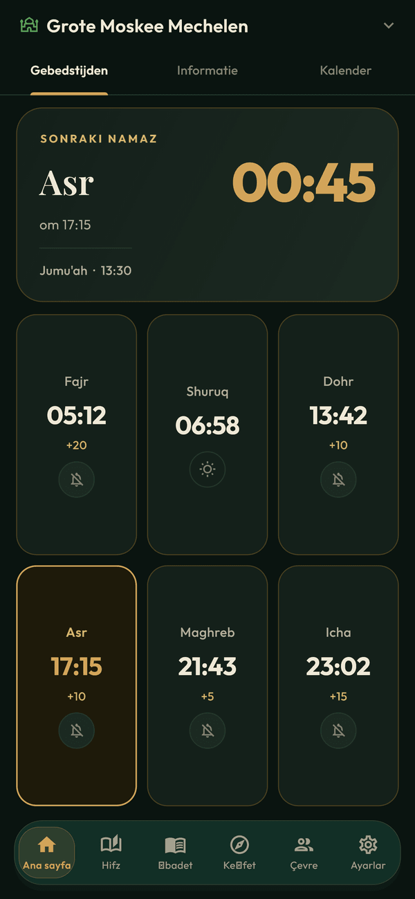 Prayer times & adhan