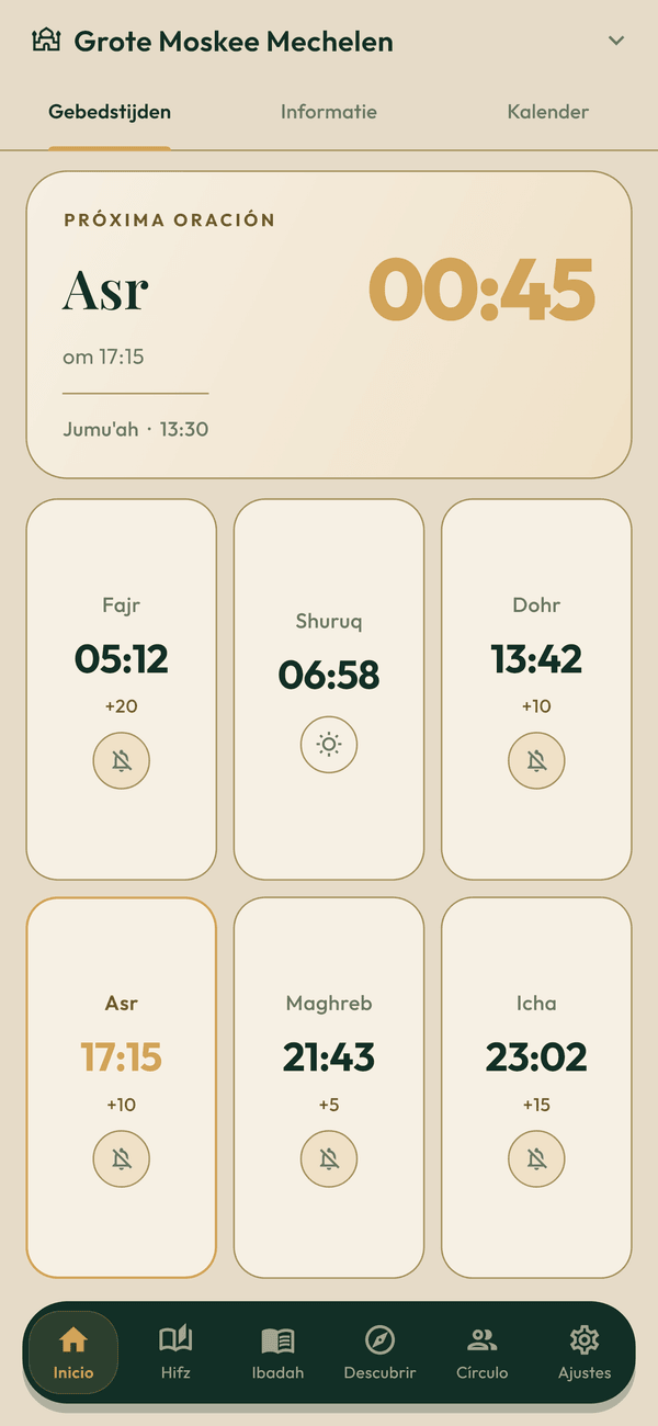 Prayer times & adhan