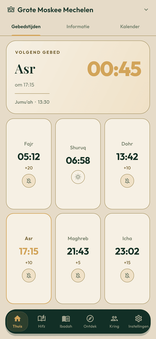 Gebedstijden & adhan