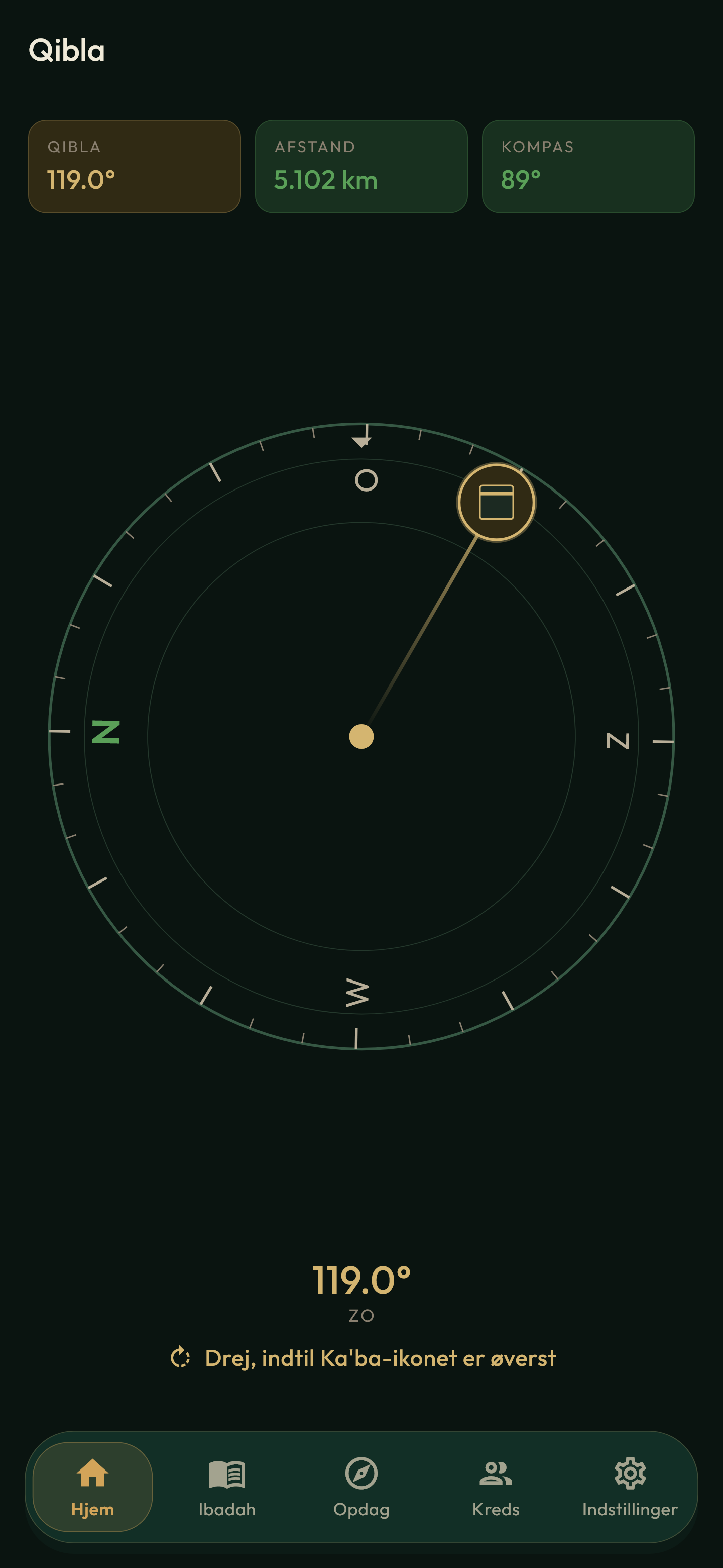 Qibla compass